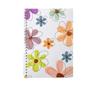 Papboo A5 Easy to Carry Re-writeable/Reusable Notebook - Eco Friendly Notebook with Fine Tip Marker & a Microfiber Cloth and A Pocket At Back- Floral