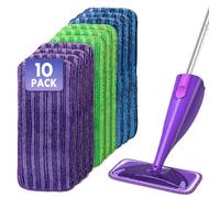Papclean Flash Power Mop Refill Pads (10 Pack) - Reusable Microfiber Mop Head for Flash Powermop & 25-30cm Spray Mops | Washable, Eco-Friendly, Pet Hair & Sticky Mess Cleaning for All Floors