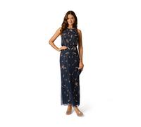 Papell Studio Women's Bead Blouson Long Dress in Blue | Size: 16