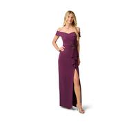 Papell Studio Women's Off Shoulder Column Gown in Purple | Size: 12