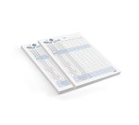 papello Extreme DIN A5 Replacement Pad in Blue - 2 Game Blocks for Extreme Dice Game, Kniffel Extreme Replacement Pad, High-Quality Print in Germany on Strong White Paper