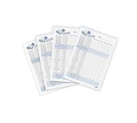 papello Extreme DIN A5 Replacement Pad in Blue - 4 Game Blocks for Extreme Dice Game, Kniffel Extreme Replacement Pad, High-Quality Print in Germany on Strong White Paper