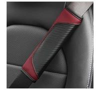 PAPEP 2-Pack Car Seat Belt Covers for Dodge Ram 2011-2023 - Soft Shoulder Strap Protector Pads Breathable Leather Safety Belt Cushion,Claret