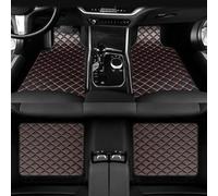 PAPEP 4 PCS Leather Car Floor Mats for Camaro 2009-2016 - All Weather Waterproof Front Rear Row Protection Non-Slip Auto Carpets,Black-Red