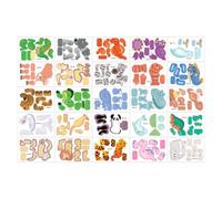 Paper 3D Puzzles - Kids Brain Teasers for Cognitive Boosting | Recyclable Cardboard with Interlocking Tabs, Small Animal Architecture Model, Creative Educational Game for Air Travel