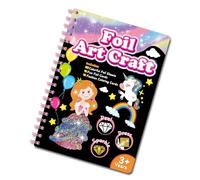 Paper Activity Book Coloring Craft Notebook Kids Foil Art Sticker Projects Activity Pad for Crafting Enjoyment Kids Creativity