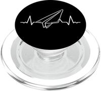 Paper-airplane math-teacher engineer Heartbeat paper-plane PopSockets PopGrip for MagSafe