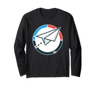 Paper Airplane Minimal Travel Graphic Long Sleeve T-Shirt