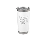 Paper-Airplane-Pilot Math-Teacher Engineer Paper-Plane Stainless Steel Insulated Tumbler