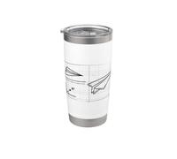 Paper-Airplane-Pilot Math-Teacher Engineer Paper-Plane Stainless Steel Insulated Tumbler