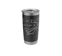 Paper-Airplane-Pilot Math-Teacher Engineer Paper-Plane Stainless Steel Insulated Tumbler