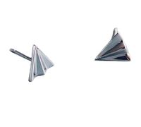 Paper Airplane Sterling Silver Stud Earrings-Shining Surface