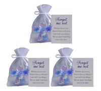 Paper Angel Keepsake Featuring Forget Me Not Flowers, Symbolic Memorial Ornament Offering Comfort and Peace for Those Remembering For Loved Ones (3)
