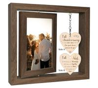 Paper Anniversary Photo Frame Gifts for Her Him Girlfriend Boyfriend, 1 Year Wedding Anniversary Photo Frame for Wife Men Husband (Dis Two 15x10 cm)