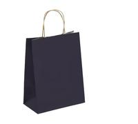 Paper Bags With Handles 10/30/50pcs Holiday Party Bag With Handle Jewelry Shopping Bag Christmas Marriage Colored Paper Bag(DEEP BLUE,30PCS)