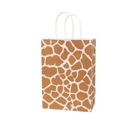 Paper Bags With Handles 6pcs Kraft Party Animal Print Bags Candy Bags Exquisite Creative Simple Leopard Spotted Party Bag(Yellow2)