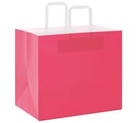 vidaXL Paper Bags 250 pcs with Handles Pink 32x22x28 cm