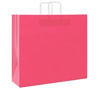 (pink, 54 x 15 x 49 cm/ 250 pcs) vidaXL Paper Bags 250 pcs with Handles White 21x11x28 cm Paper Grocery Bag