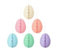 Paper Ball Tree Ornament - 10cm Easter Egg Hanging Decor | Foldable Sphere Decorations | Spring Holiday Wall Door Window Display | Classroom Office Party Styling | Home Festival Scenario