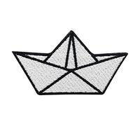 Paper Boat Iron-on Patch | Ship Patch, Origami Iron on Patches, Anchor Embroidery Patch, Ironable Patch, Badges Finally Home