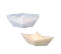 Paper Boat Silicone Candle 30x86mm Geometric Paper Boat Silicone