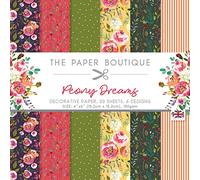 Paper Boutique Peony Dreams-Paper Pad, Multicoloured, 6 x 6 inches