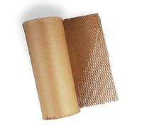 Paper bubble Cushioning Wrap 38cm X 10meter | Pack8neo Honeycomb Wrap Paper Roll Packaging Wrap for Breakables, Packing, Fragile, Shipping, Moving House, Gift, Brown (15" x 10m)