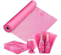 Paper Bubble Wrap Cushioning Roll, Packing Paper for Moving House, Shipping and Gift Wrapping - Sustainable Packaging Materials for Moving Boxes and Fragile Gift Bubble Wrap Alternative Pink 30cmx30M