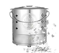 Paper Burner - Ash Container Bin, Traditional Ritual Supplies, Stainless Steel Burning Barrel | Money Burn Bucket For Balcony Porch Patio Backyard Garden Beach Ancestral Festival