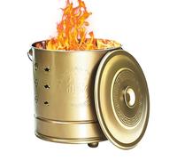Paper Burner - Patio Bonfire Bin, Garden Flame Container, Camp Waste Holder | Durable Mesh Heat Shield Lid, Rust Resistant Enclosed Steel Frame For Beach Balcony Mountain Deck Trash Disposal Use