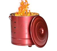 Paper Burner - Patio Bonfire Bin, Garden Flame Container, Camp Waste Holder | Durable Mesh Heat Shield Lid, Rust Resistant Enclosed Steel Frame For Beach Balcony Mountain Deck Trash Disposal Use