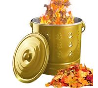 Paper Burner, Stainless Steel Paper Burning Barrel Incinerator, Portable Incinerator with Hook Liner for Wood Fireplaces Outdoor Balcony Beach Bonfires Camping Farm