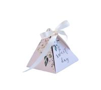 Paper Candy Boxes, Gift Box Candy Box Packaging Bags Wedding Favor Paper Box(Beige)