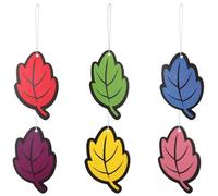 Paper Car Air Freshener Pink Leaf Shape Hanging 6pcs | Long-lasting Fragrance, Hanging Design, Valentine Day Use, Auto Decor, Natural Look