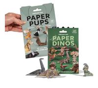 Paper Cats Origami, DIY Paper Cats, 50 Fold-Your-Own Origami Kitties, Fun 3D Papers Dog & Cat & Dinosaur Models (Cat+Dinosaur)