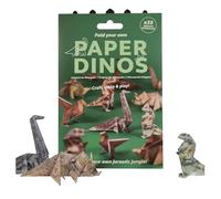 Paper Cats Origami, DIY Paper Cats, 50 Sheets 3D Cat/Dog/Dinosaur Art & Craft Kit, Fun Creative Origami Animal Kit, DIY Animal Desk Decor Decorative Set (Dinosaur)