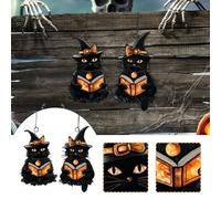 Paper Chain Strips Christmas Garland For Home Wall Car Christmas Candy Decorations Garland (Black, 20cm)