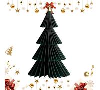 Paper Christmas Tree Honeycomb Paper Christmas Trees, 3D Reusable Folding Papers Xmas Tree For Christmas Table Decorations Centrepiece (Green, 20CM)
