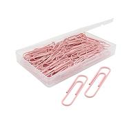 Paper Clip, Large Paper Clips, Jumbo, 50mm, 2 inches, Smooth, 100 Pcs/Box (Light Pink)