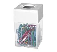 Paper Clip Magnetic Storage Box - Paper Clip Dispenser, Transparent Holder | Office Accessories Supplies Organizer School Home, Paper Storage Sorter For Stationery For Espa