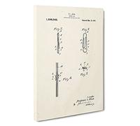 Paper Clip Patent Canvas Print for Living Room Bedroom Home Office Décor, Wall Art Picture Ready to Hang, 30 x 20 Inch (76 x 50 cm)