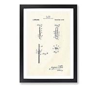Paper Clip Patent Framed Print | A2 Black Framed Wall Art | Ready to Hang | Modern Nature Picture | Living Room Bedroom Lounge Office