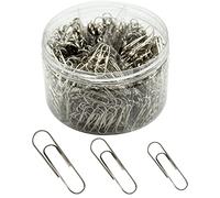 Paper Clips 3 Assorted Sizes 700 Count Paperclips Large Jumbo 50mm Medium 33mm Small 28mm for Office Home School Papperwork Art Craft (Silver)
