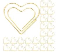 Paper Clips for 100pcs Heart Shaped Metal Documents and Papers