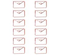 Paper Clips Holder 12Pcs Cute Letter Shape Paperclips Metal School Office Stationery Document Photo Clamps, Assorted Colors MediumDurability