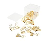 Paper Clips Little Duck Design, Durable Iron Material, 20 Pieces Small Clips - Strong Clamping Force, Cute Office Accessories, Multi - Use for Documents and More (Gold)