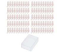 Paper Clips Mini Electroplating Rose Gold, 100PCS Assorted Sizes Metal Clips, Portable Office Supplies - Anti Rust, Lovely Note Shape, Document Organization