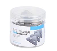 Paper Clips Plastic Clips Small Clips Triangular Portable Durable Fixing Tool for Test Paper Notes Documents Organizing Students Professionals Office School PET 5pcs (Black)