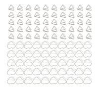 Paper Clips Set 100pcs, Small Clips 50 Triangular 50 Love Heart 3D Double Layer Paperclips - Rust Metal, Assorted Sizes for Students Teachers Coworkers