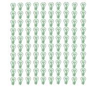 Paper Clips Small Cute Light Bulb Shaped Metal Office Supplies for Notes File Classification Home Office School Decoration 100Pcs (Green)